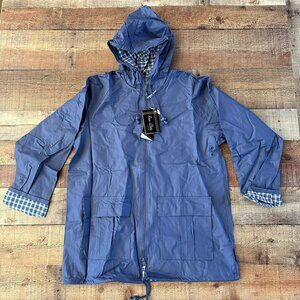Rain Slicks navy marine blue rain jacket women's medium